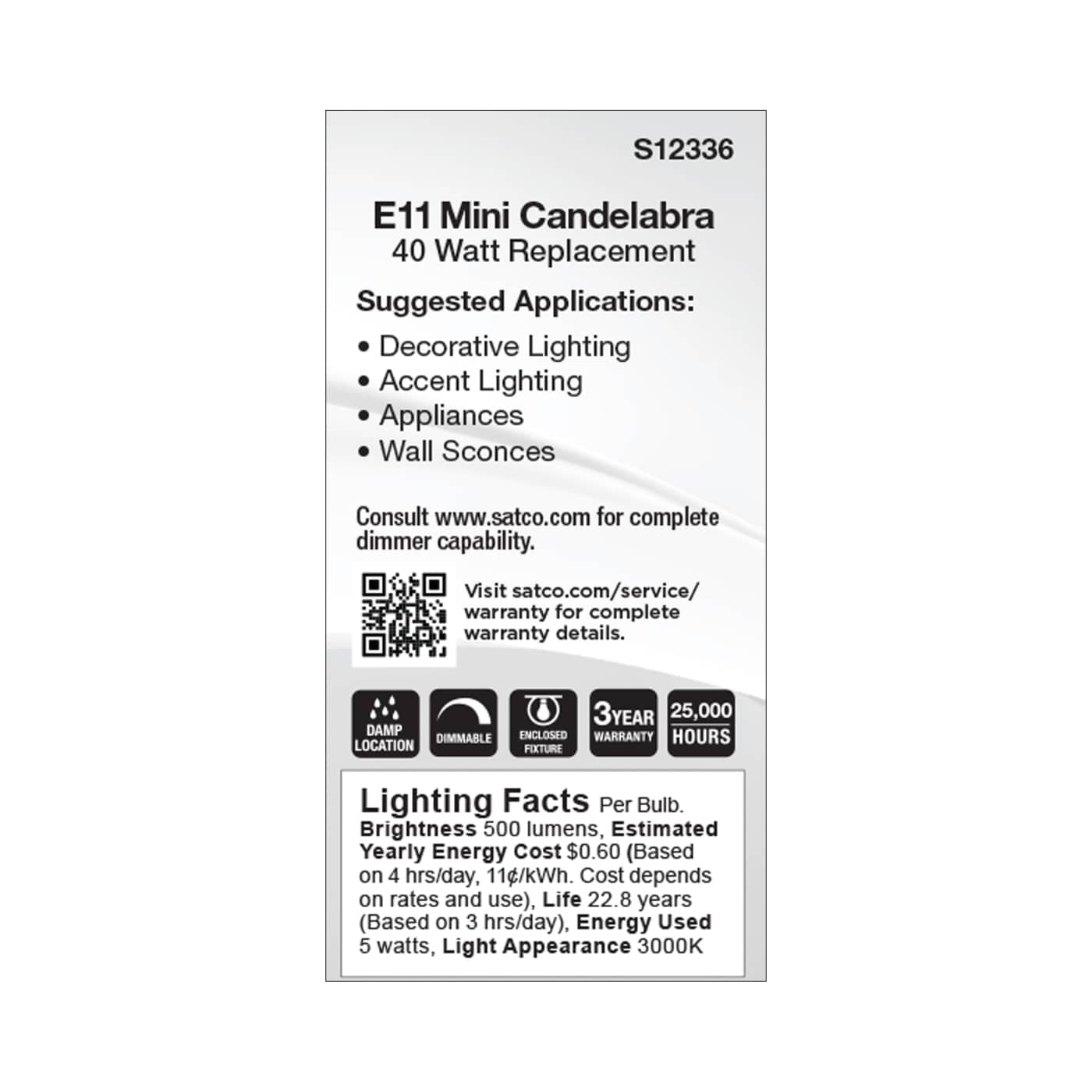 5W/LED/E11/FR/830/120V - S12336