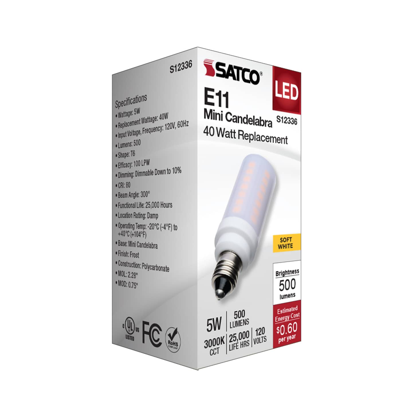 5W/LED/E11/FR/830/120V - S12336