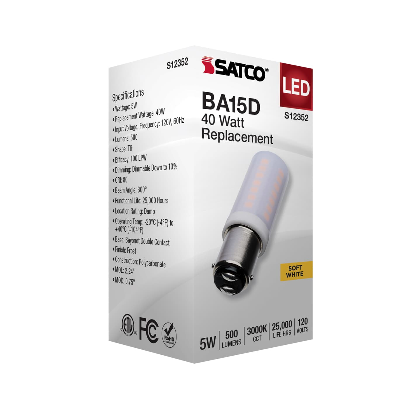 5W/LED/DC/FR/830/120V - S12352