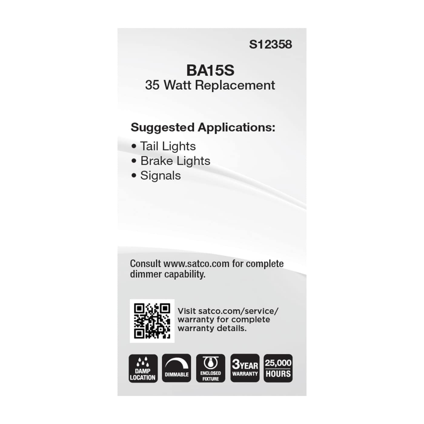 4.5W/LED/BA15S/CL/830/12V - S12358