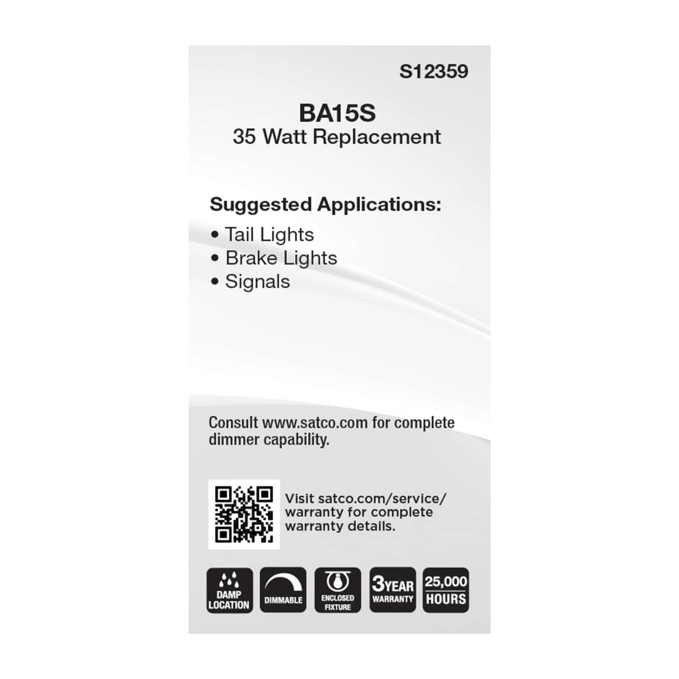 4.5W/LED/BA15S/CL/850/12V - S12359