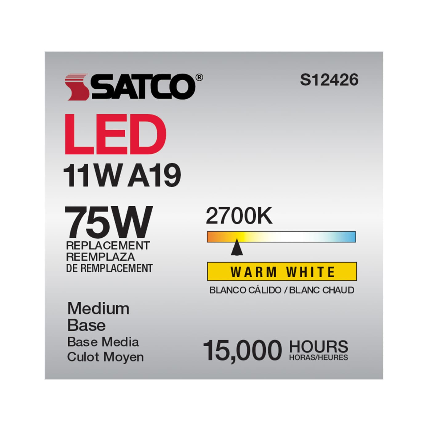 11A19/SW/LED/E26/927/120V - S12426