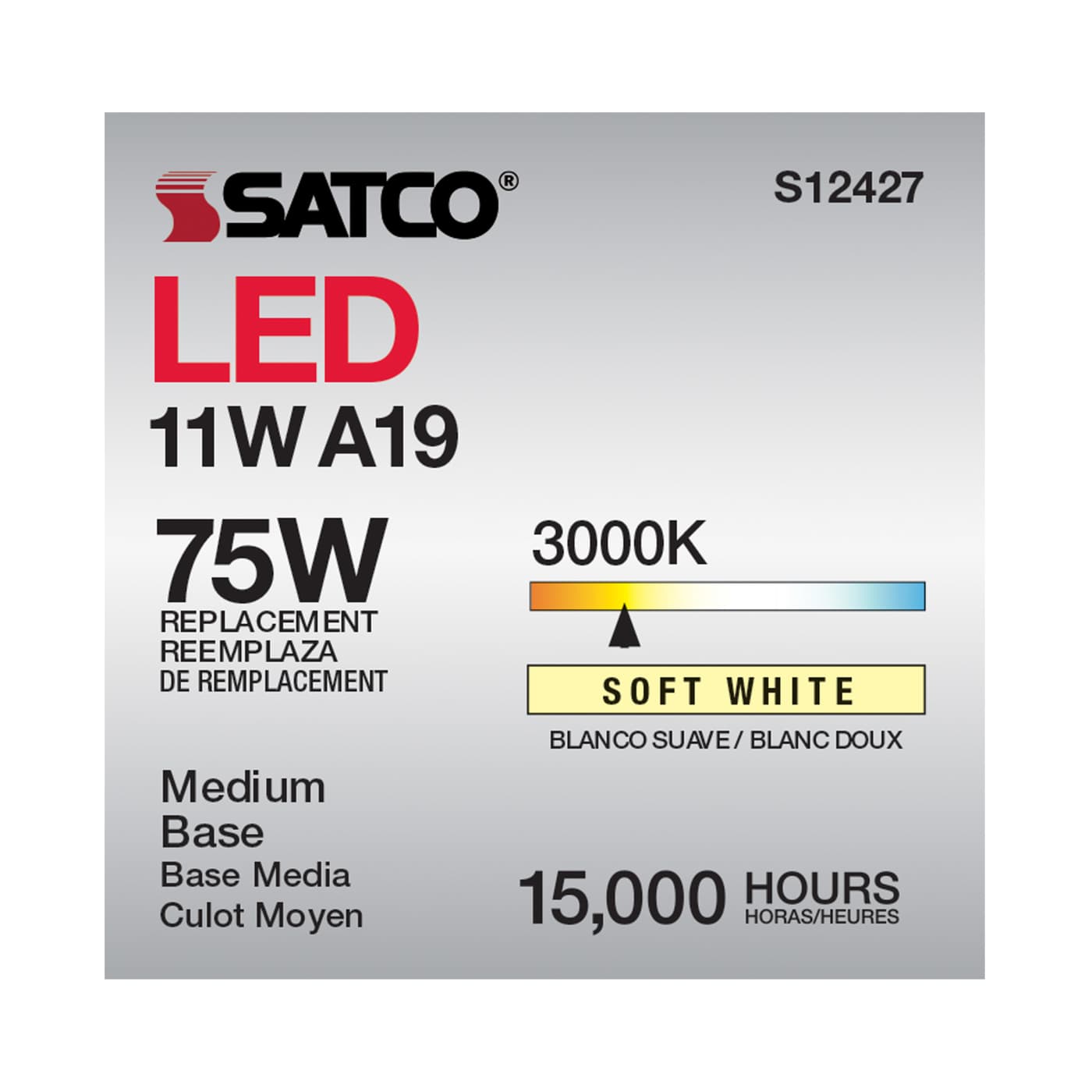 11A19/SW/LED/E26/930/120V - S12427