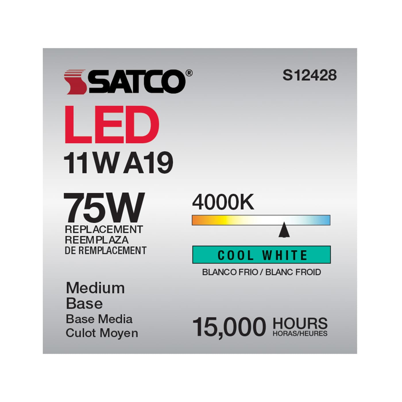 11A19/SW/LED/E26/940/120V - S12428