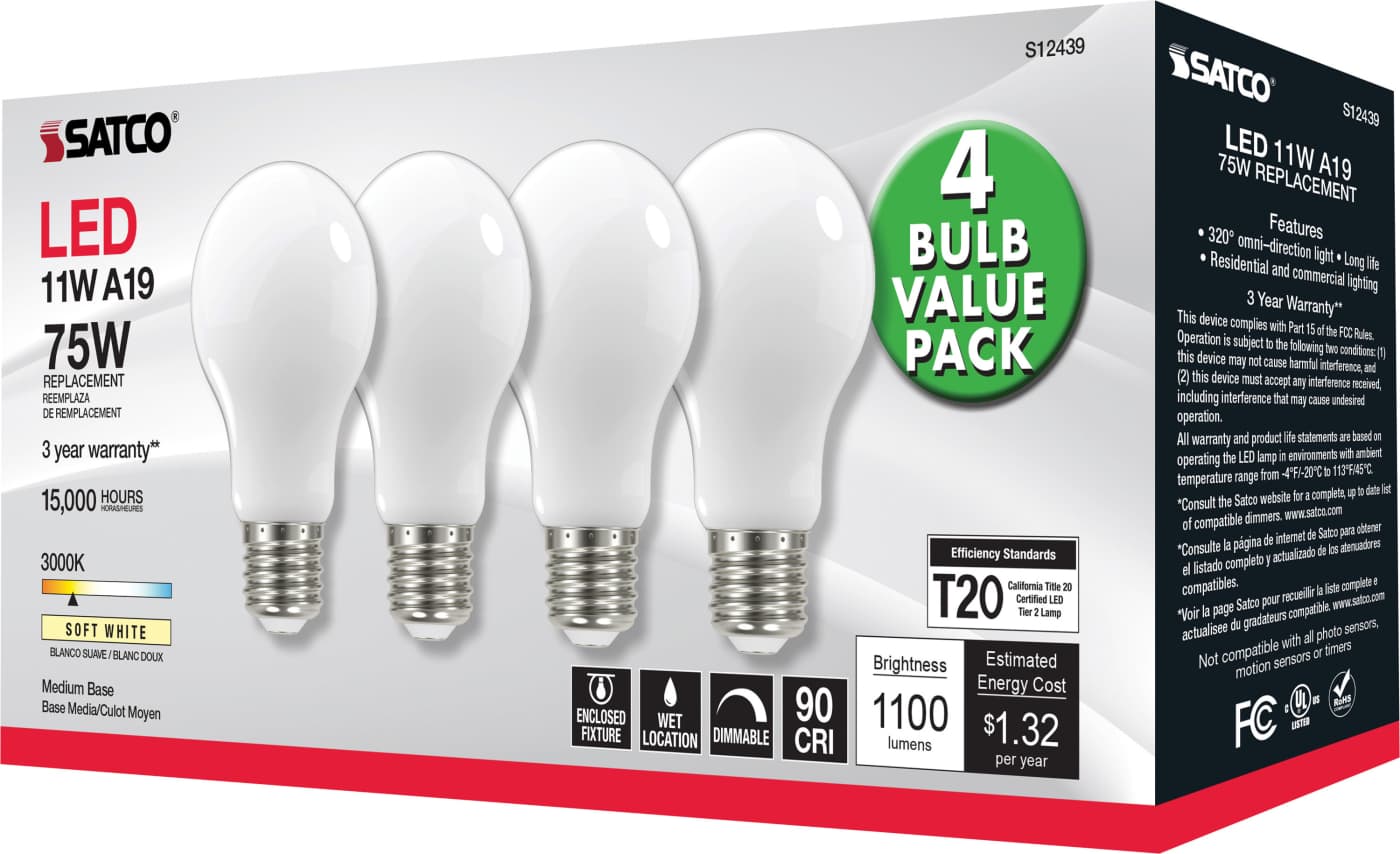 11A19/SW/LED/930/120V/4PK - S12439