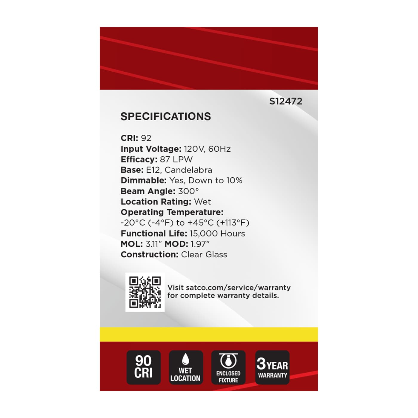 4G16.5/LED/CL/935/120V/E12 - S12472