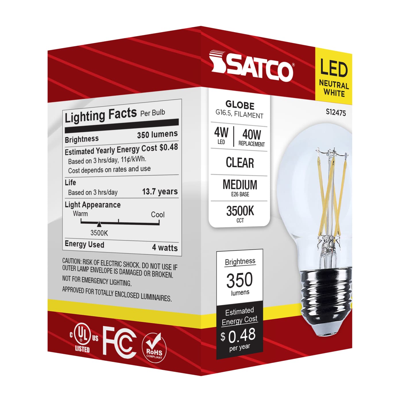 4G16.5/LED/CL/935/120V/E26 - S12475