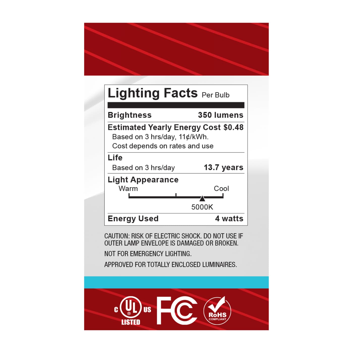 4G16.5/LED/CL/950/120V/E26 - S12476