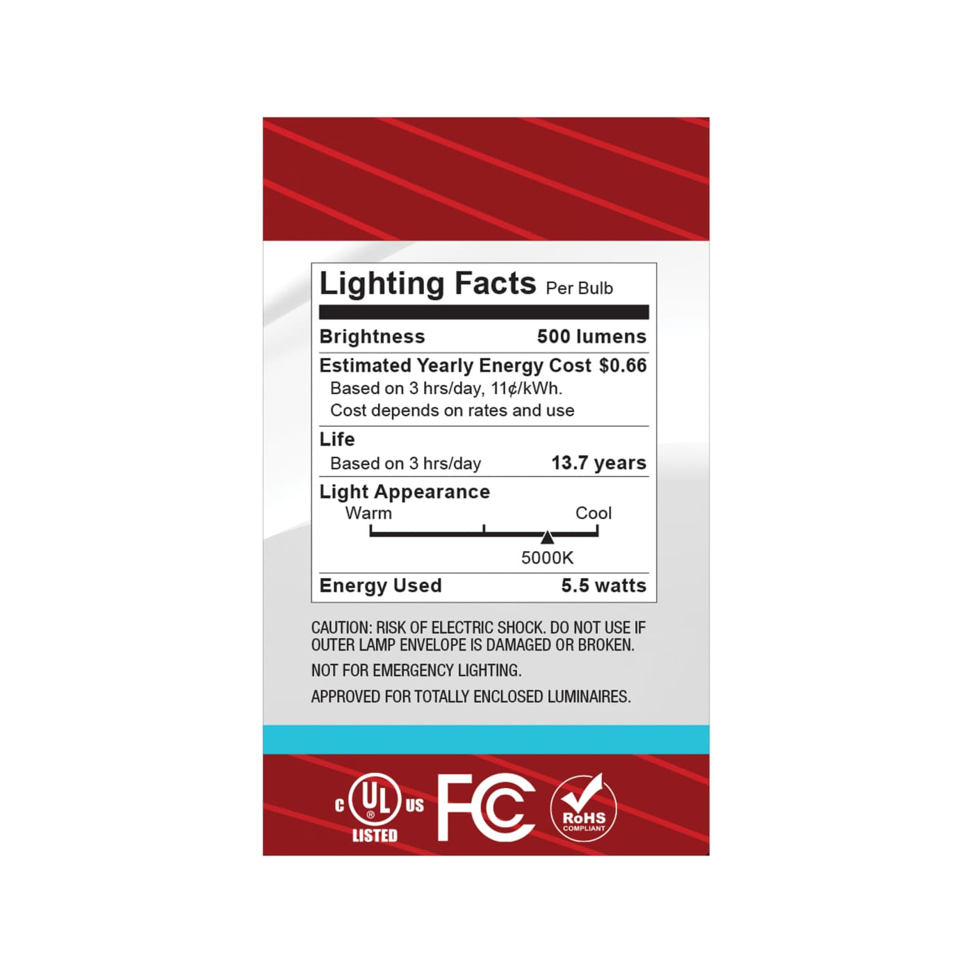 5.5G16.5/LED/CL/950/120V/E12 - S12478