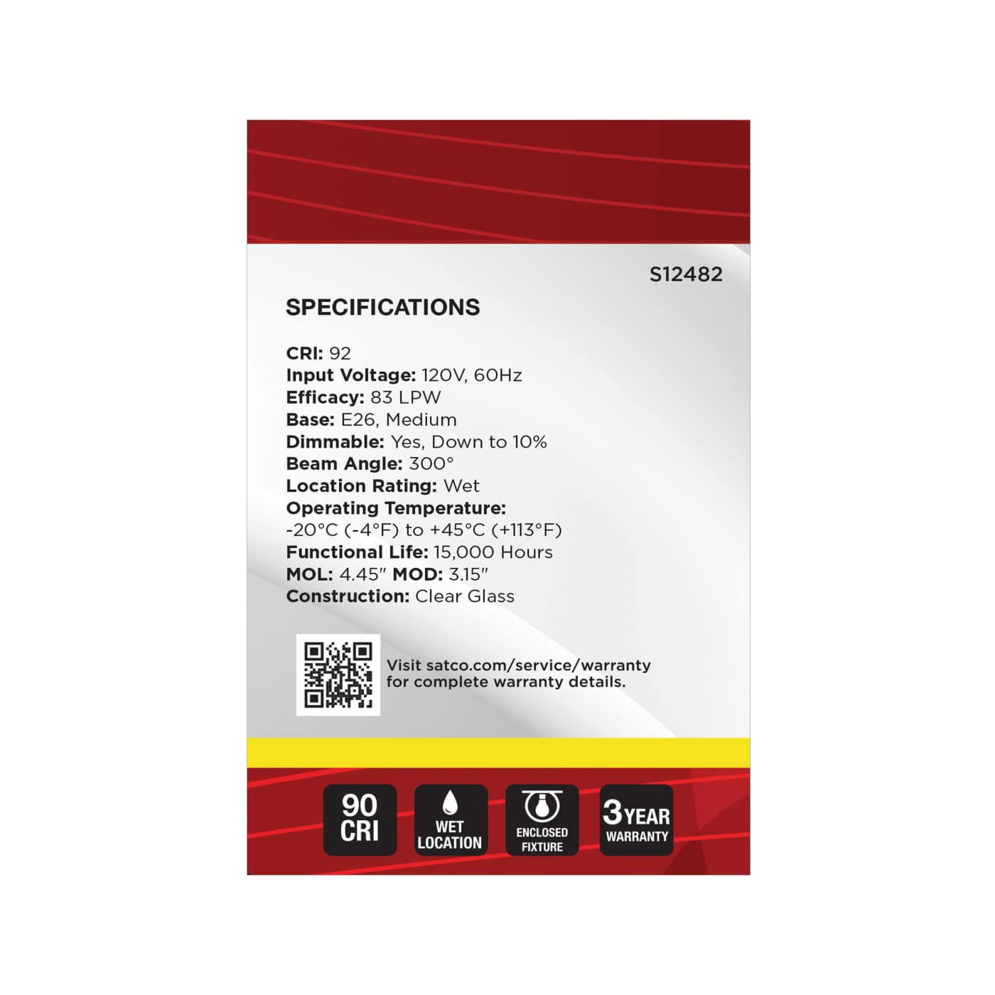 6G25/LED/CL/935/120V - S12482