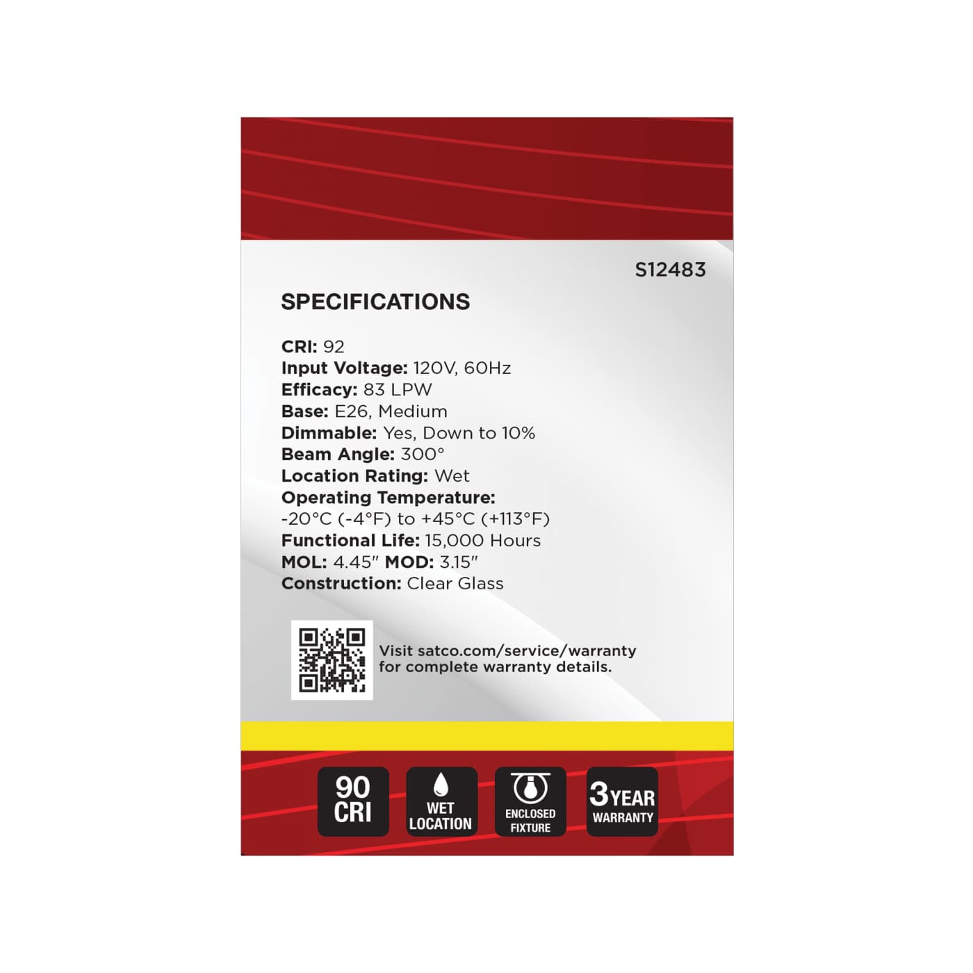 6G25/LED/WH/935/120V - S12483