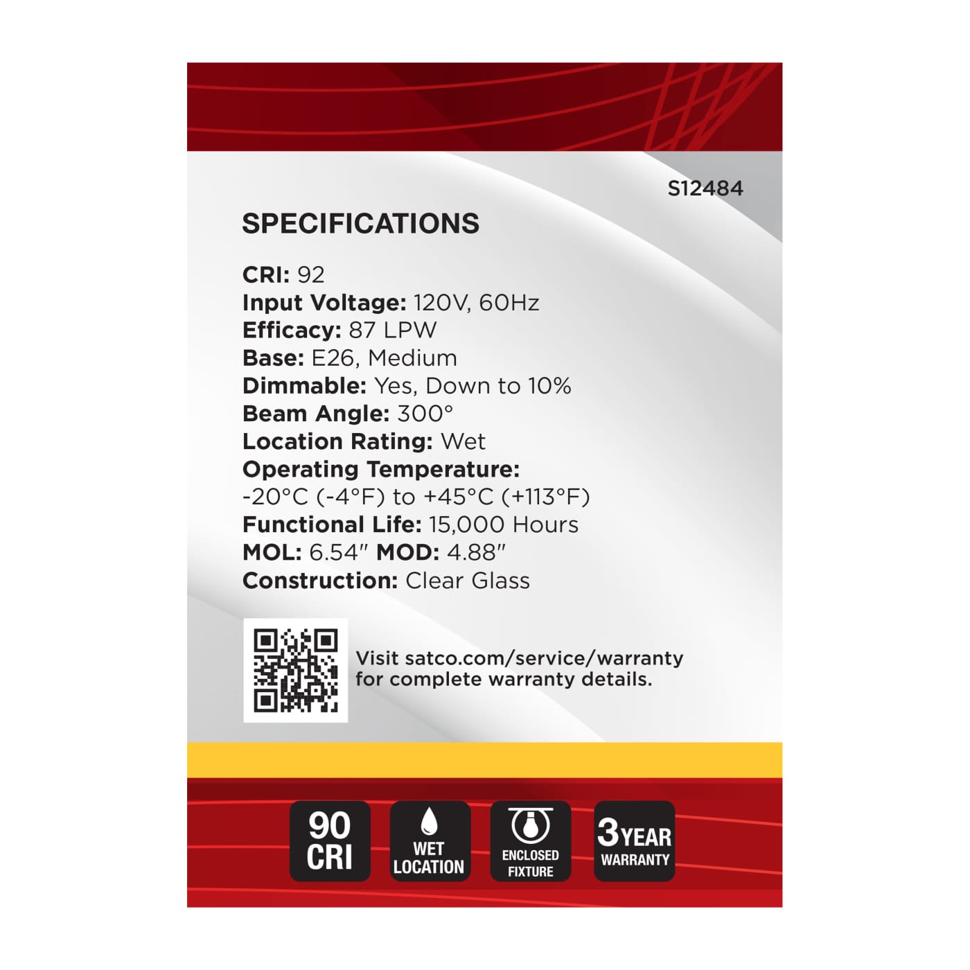4G40/CL/LED/E26/930/120V - S12484