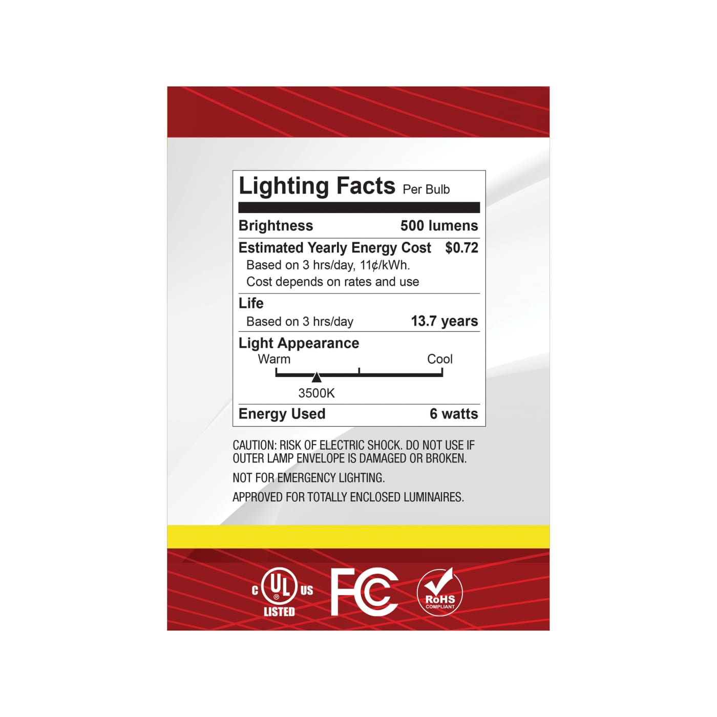 6G40/CL/LED/E26/935/120V - S12485