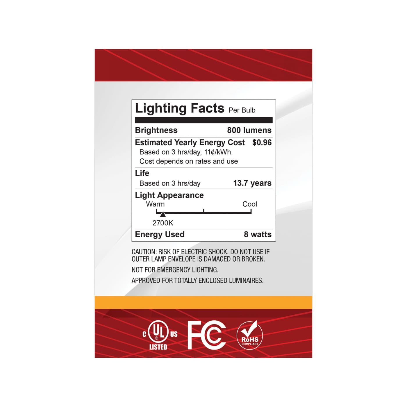 8G40/CL/LED/E26/927/120V - S12487
