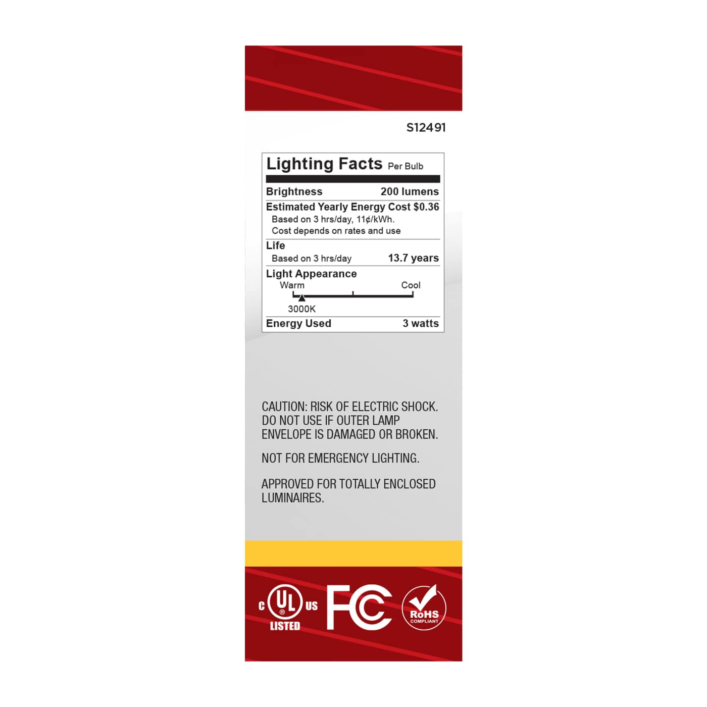 3B11/LED/930/FR/120V/E12 - S12491