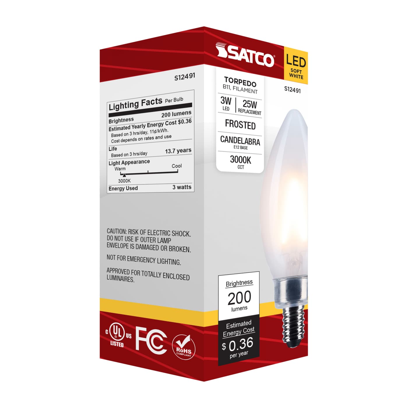 3B11/LED/930/FR/120V/E12 - S12491