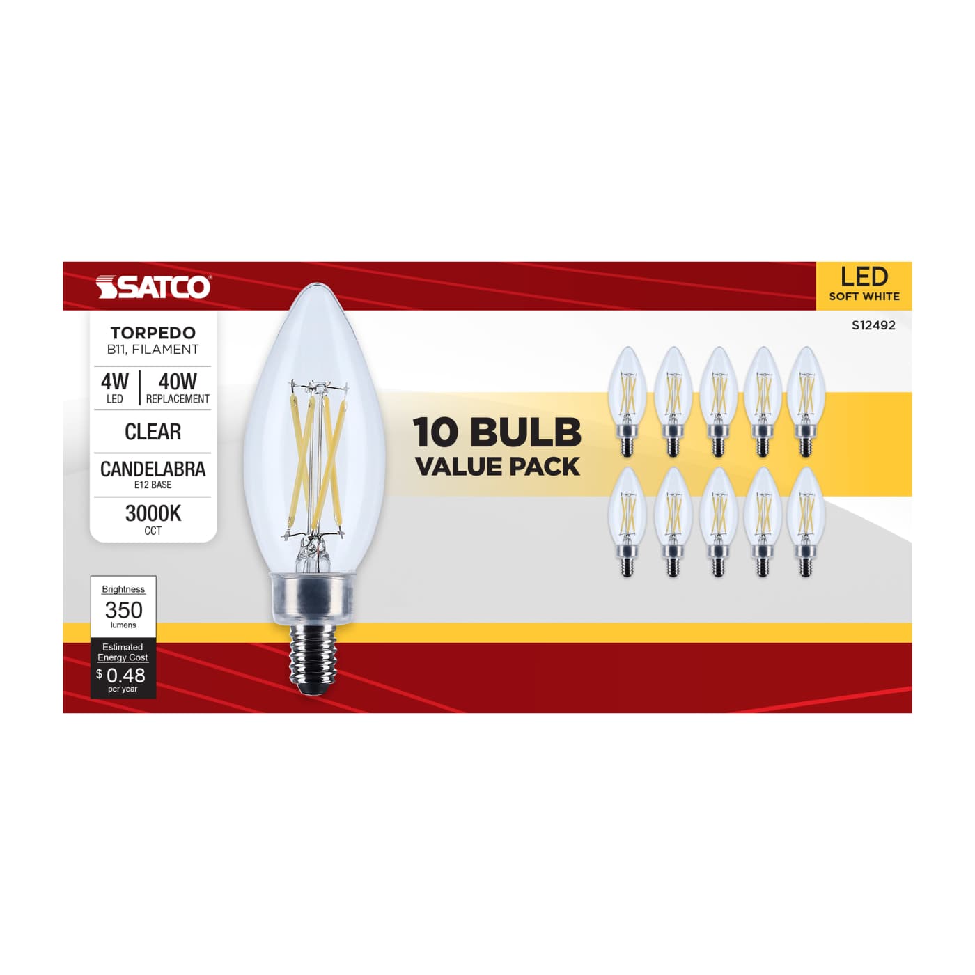 4B11/LED/930/CL/E12/10PK - S12492
