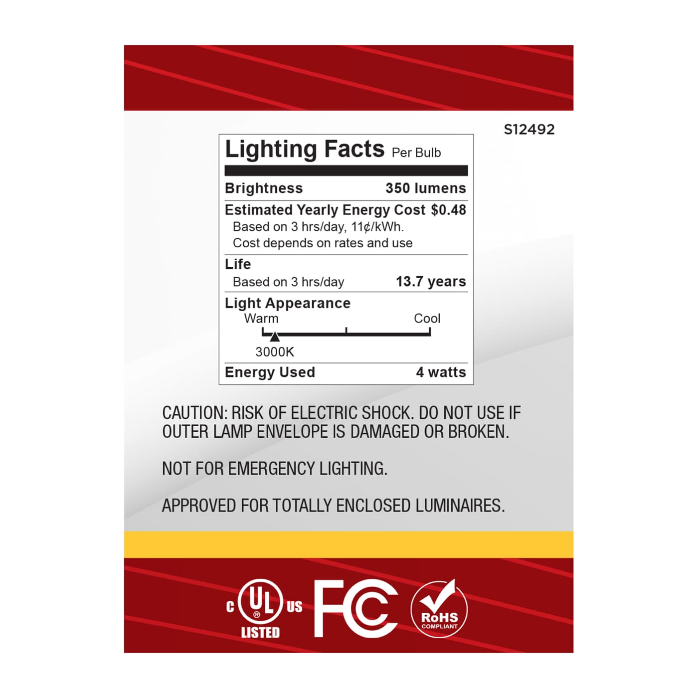 4B11/LED/930/CL/E12/10PK - S12492