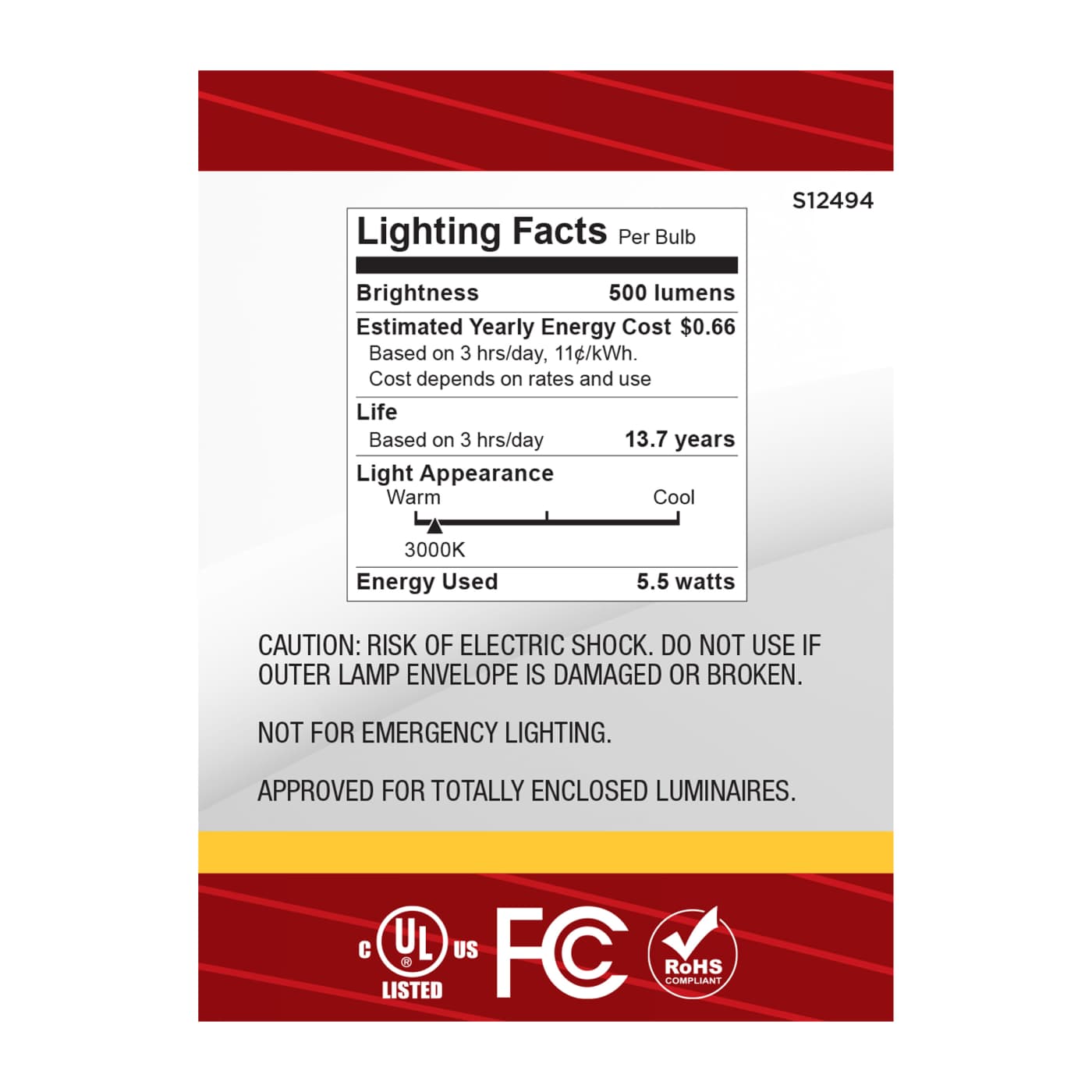 5.5B11/LED/930/CL/E12/10PK - S12494