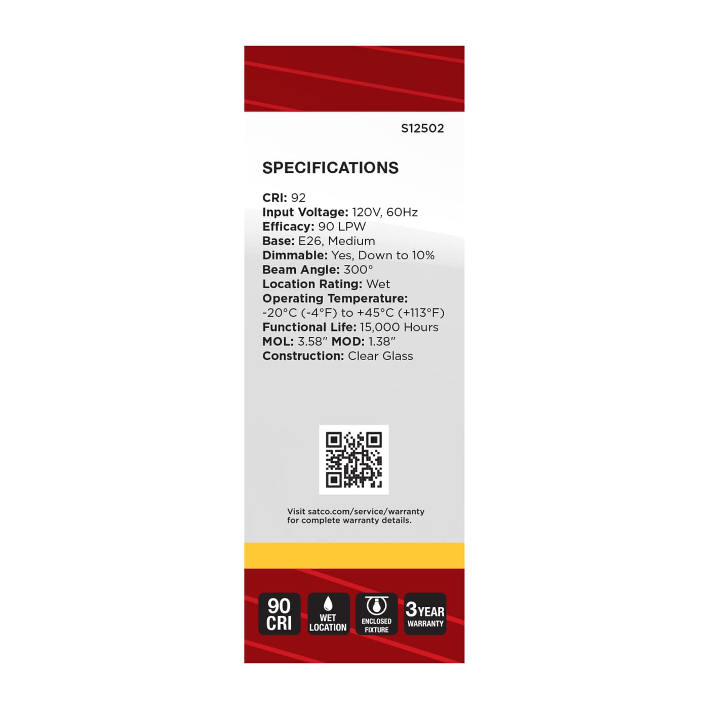 5.5B11/LED/930/CL/120V/E26 - S12502
