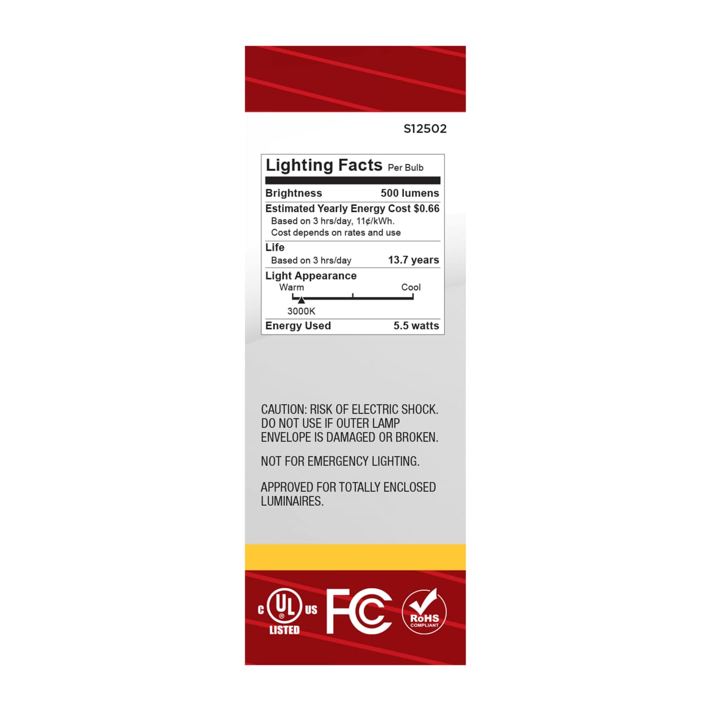 5.5B11/LED/930/CL/120V/E26 - S12502