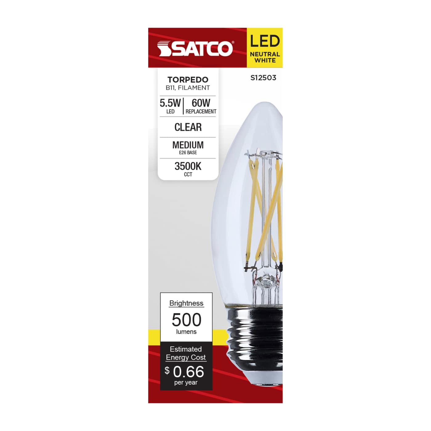 5.5B11/LED/935/CL/120V/E26 - S12503