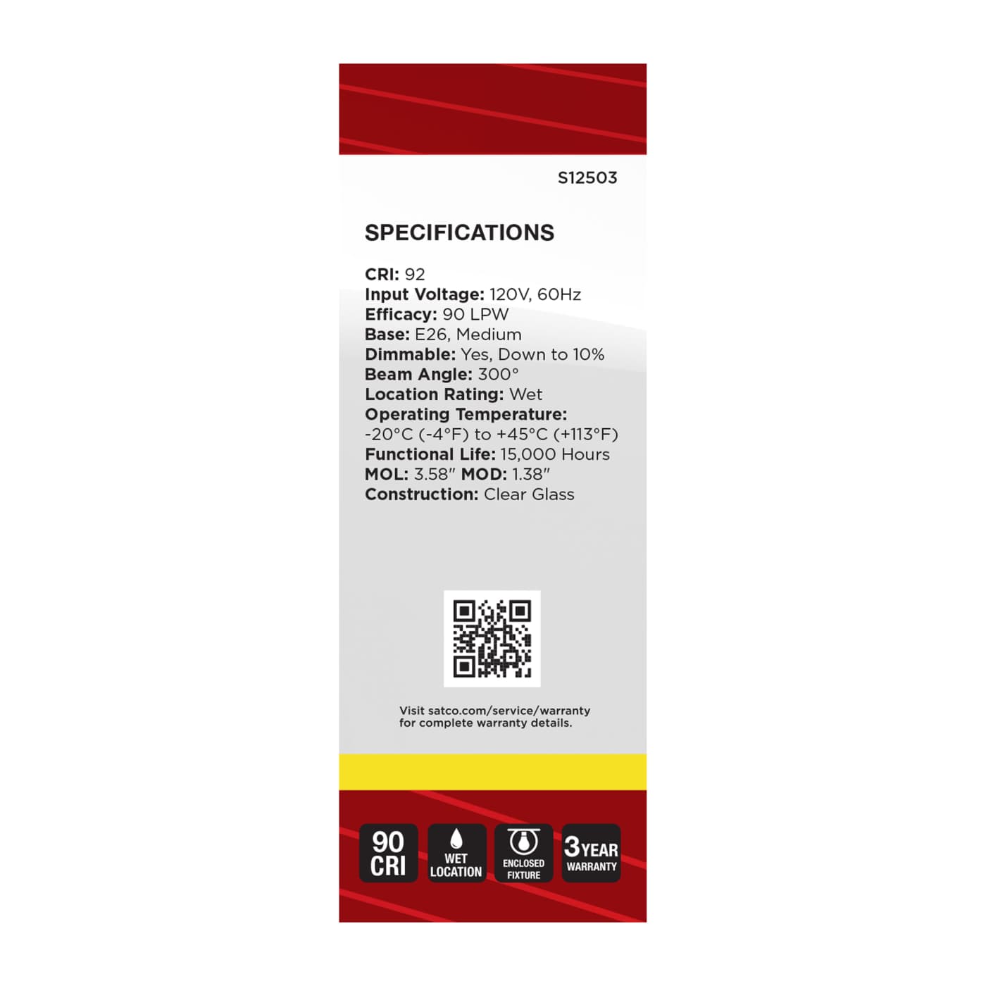 5.5B11/LED/935/CL/120V/E26 - S12503