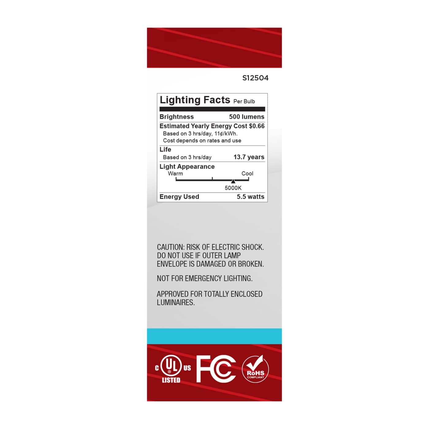 5.5B11/LED/950/CL/120V/E26 - S12504