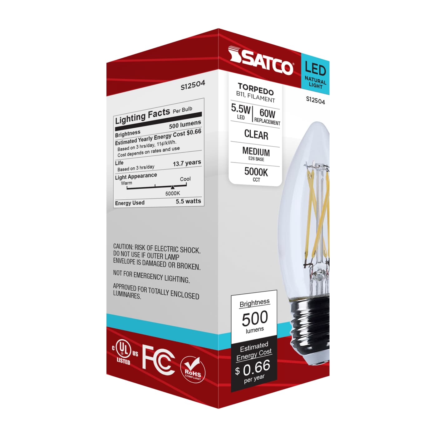 5.5B11/LED/950/CL/120V/E26 - S12504