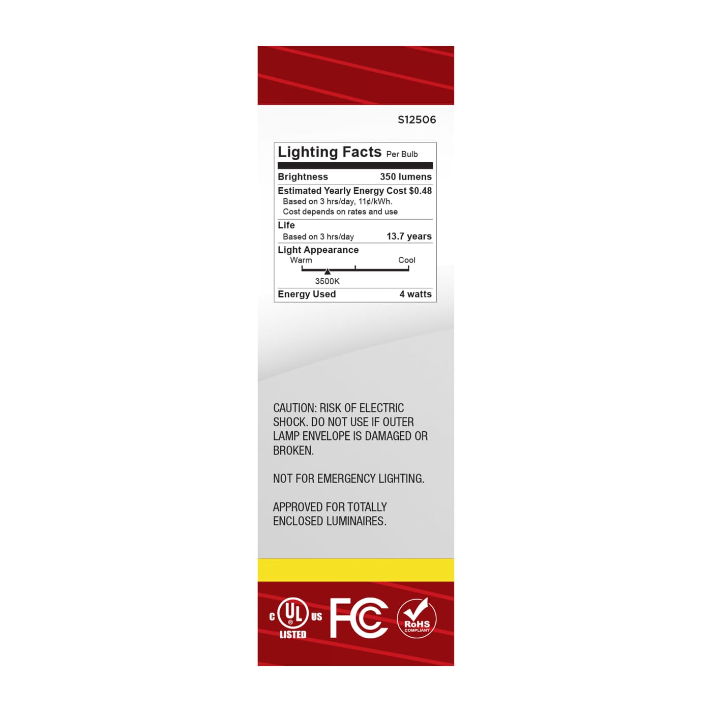 4CA10/LED/935/CL/120V/E12 - S12506