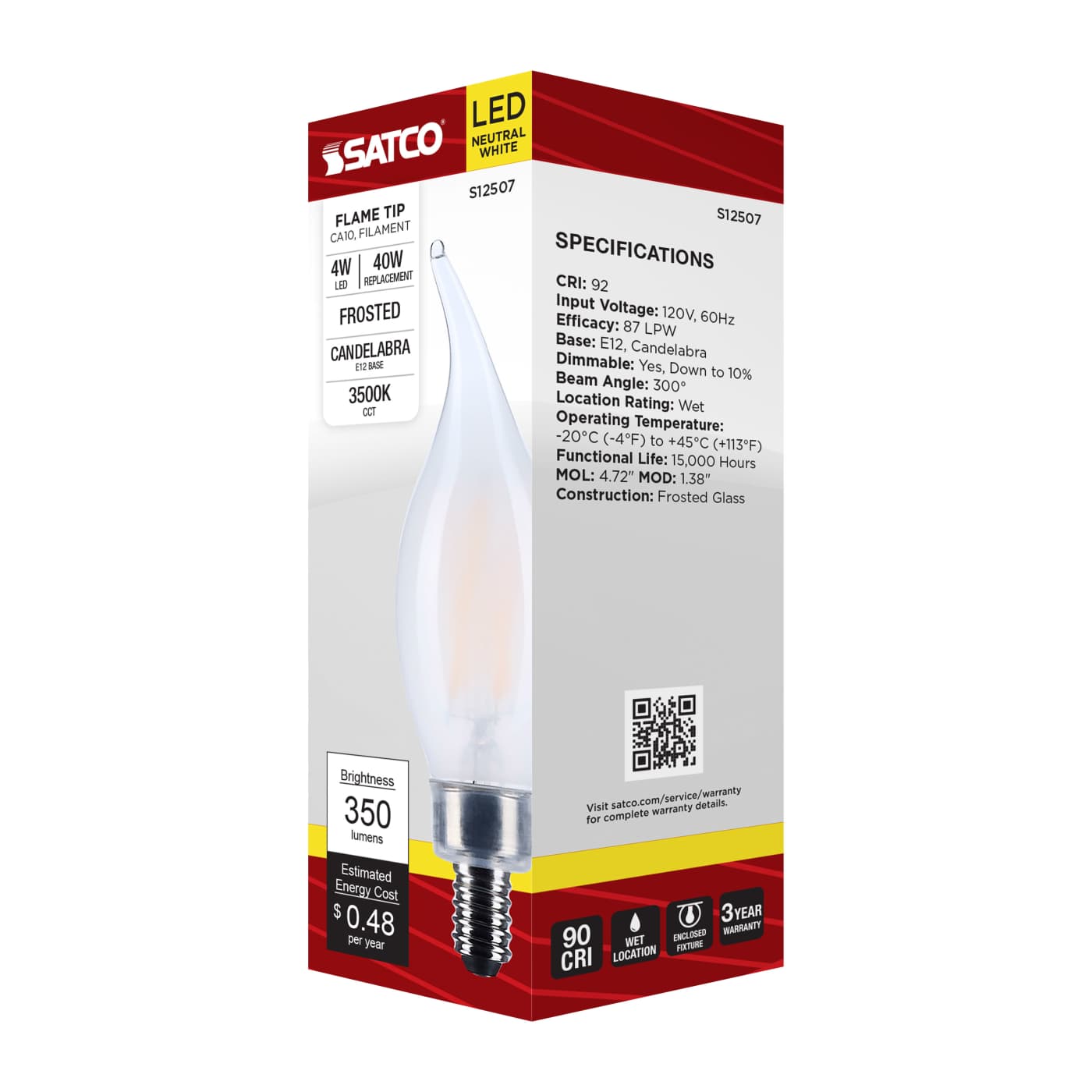 4CA10/LED/935/FR/120V/E12 - S12507