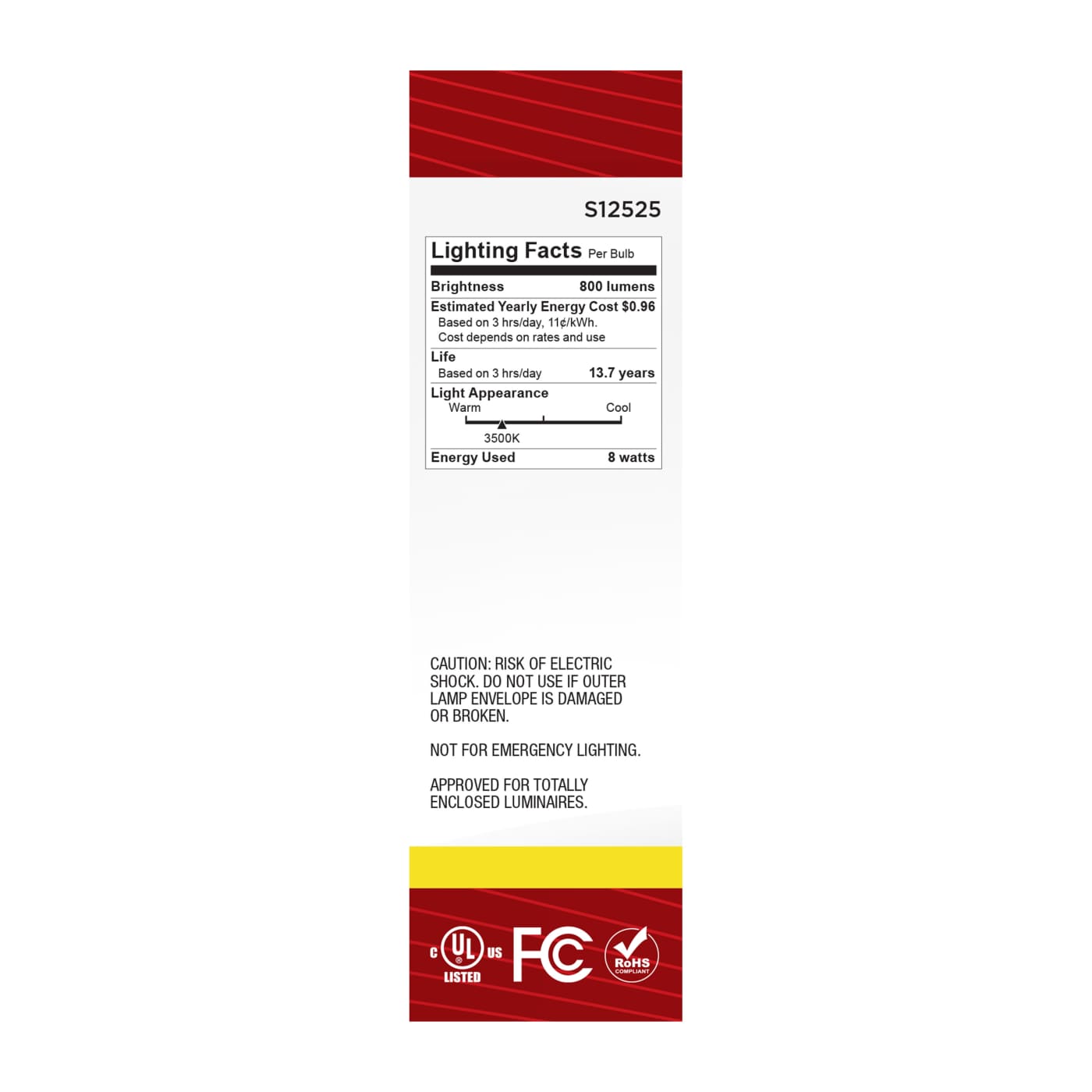 8T10/LED/CL/935/120V/E26 - S12525