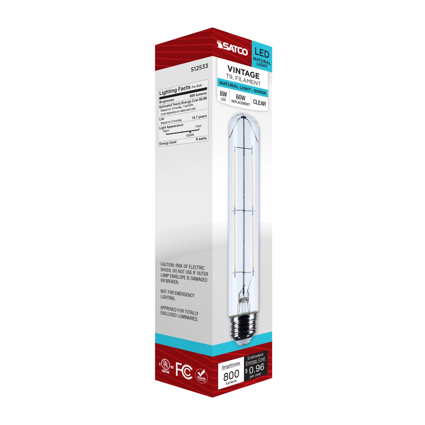 8T9/LED/CL/950/120V/E26 - S12533