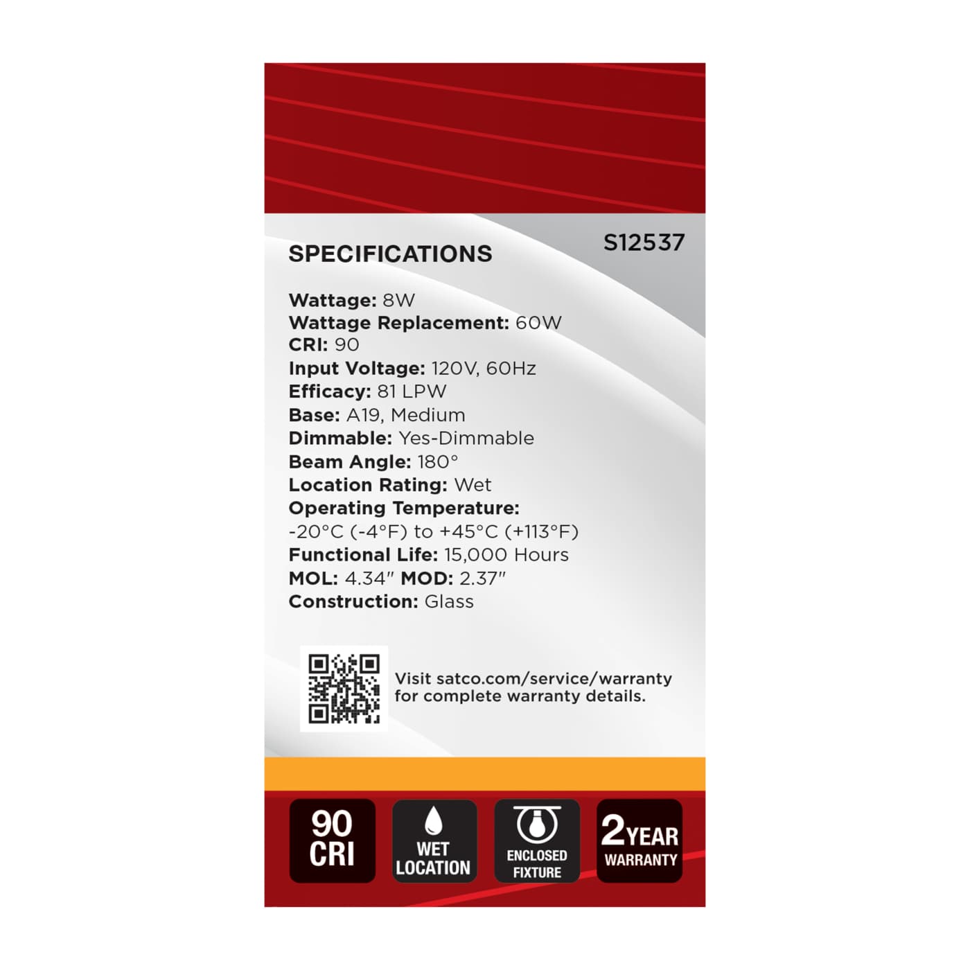 8A19/SLVR/LED/927/120V - S12537