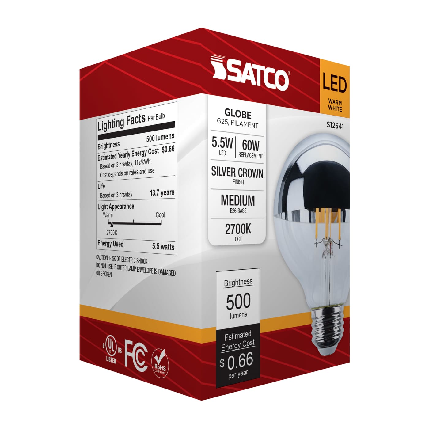 5.5G25/SLVR/LED/927/120V - S12541