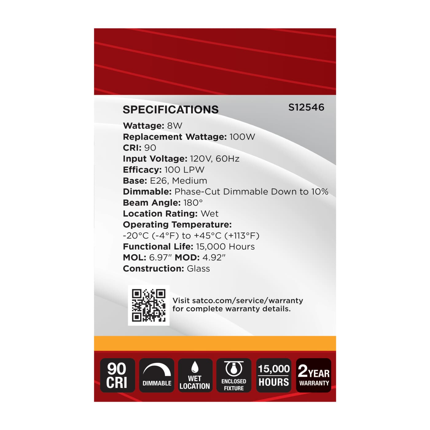 8G40/GOLD/LED/927/120V - S12546