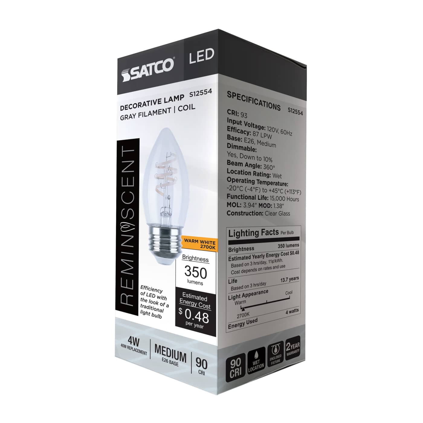 4B11/CL/LED-GF/COIL/927/E26 - S12554