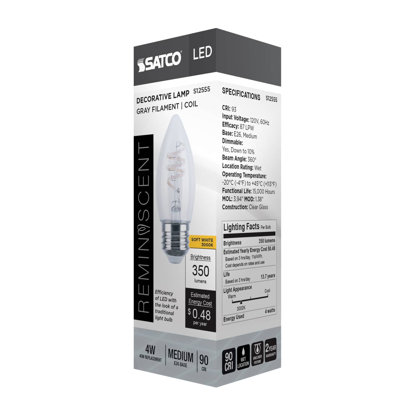 4B11/CL/LED-GF/COIL/930/E26 - S12555