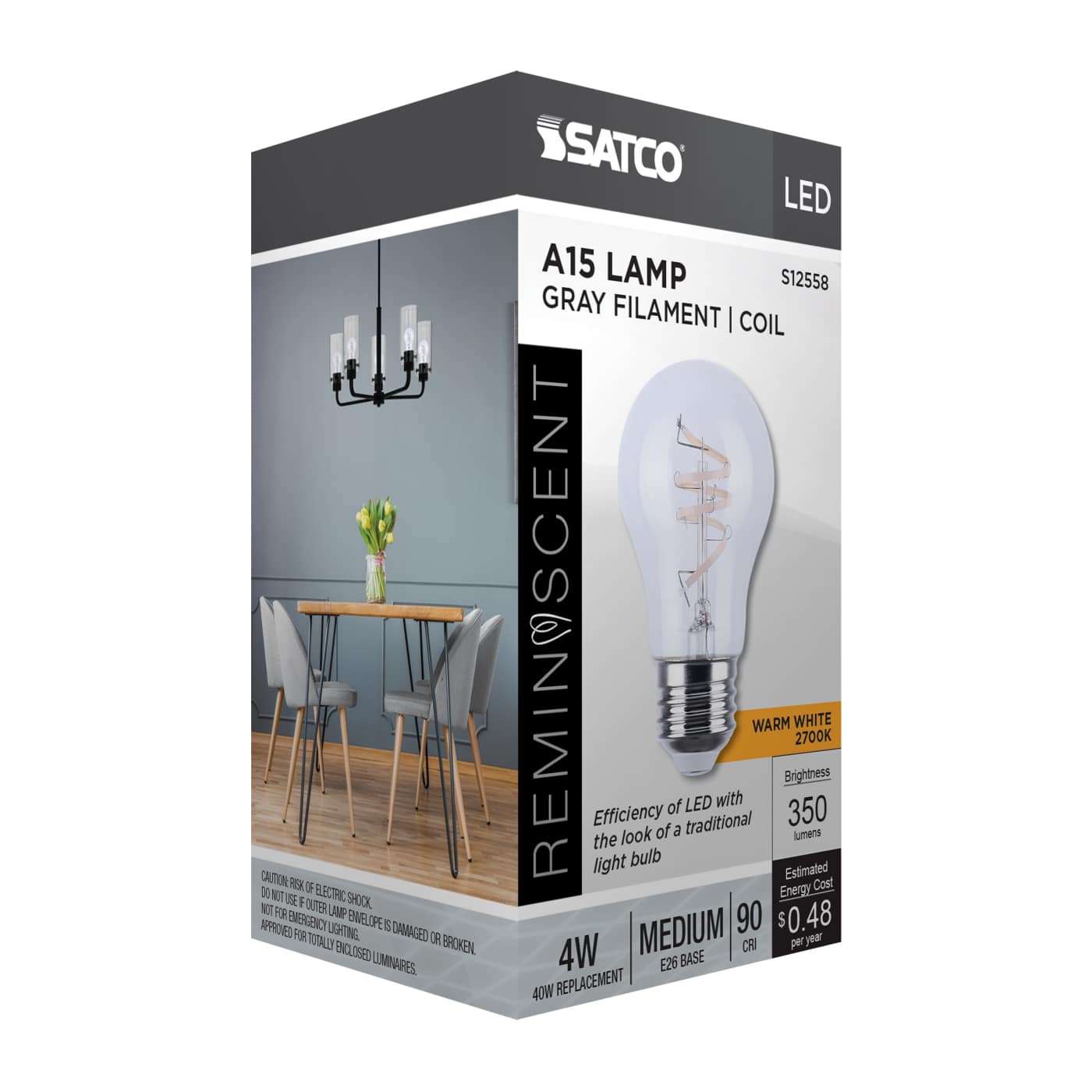 4A15/CL/LED-GF/COIL/927/E26 - S12558