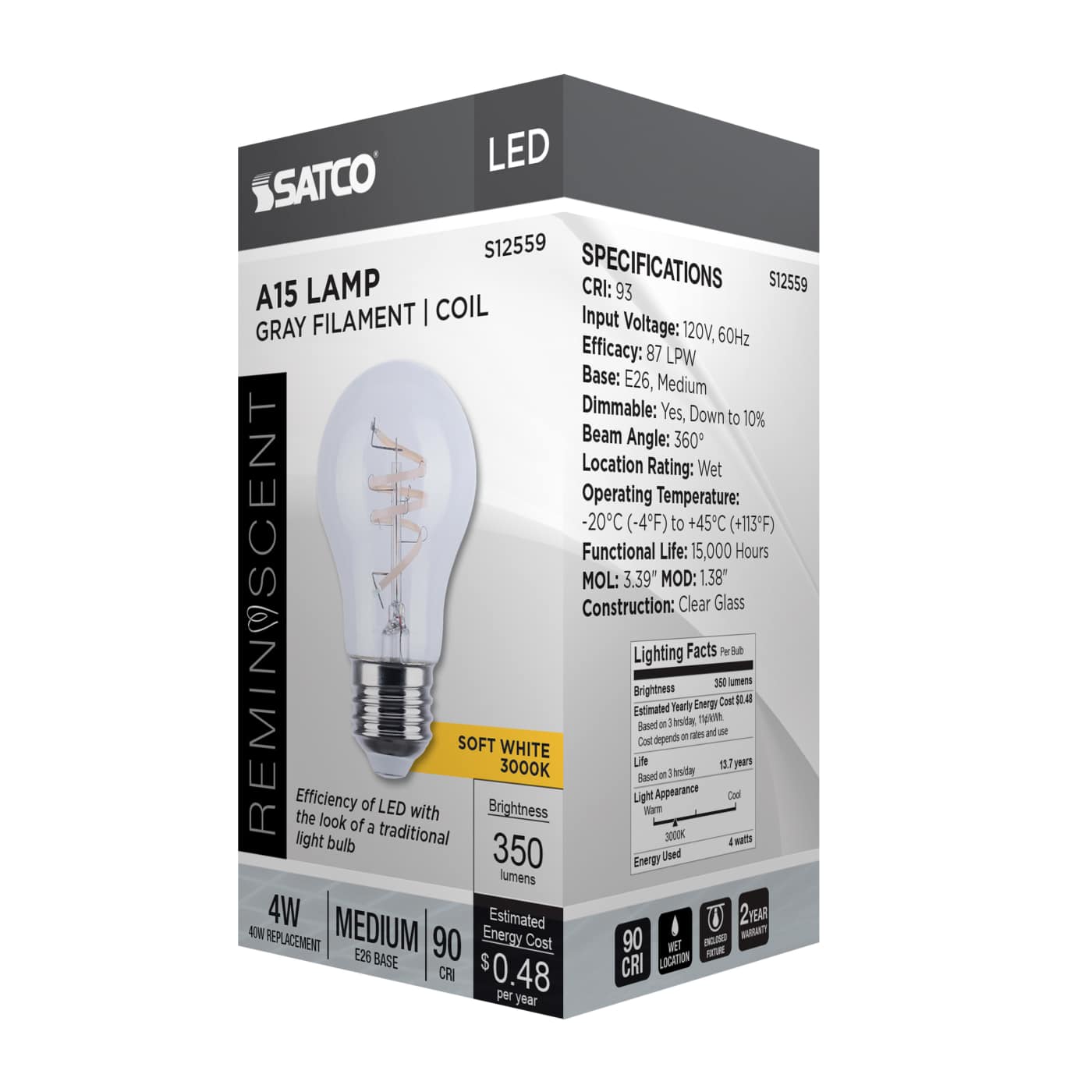 4A15/CL/LED-GF/COIL/930/E26 - S12559