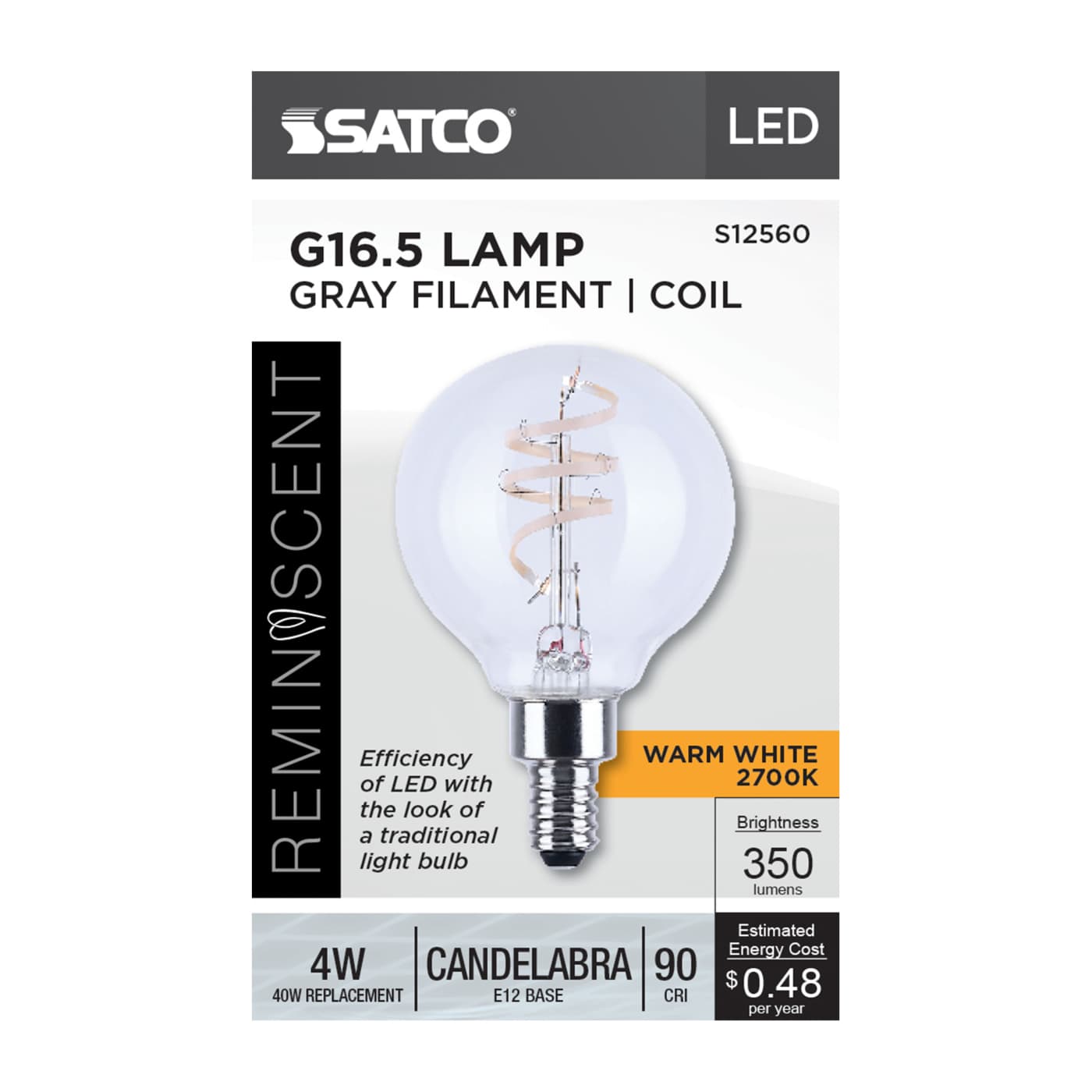 4G16.5/CL/LED-GF/COIL/927/E12 - S12560