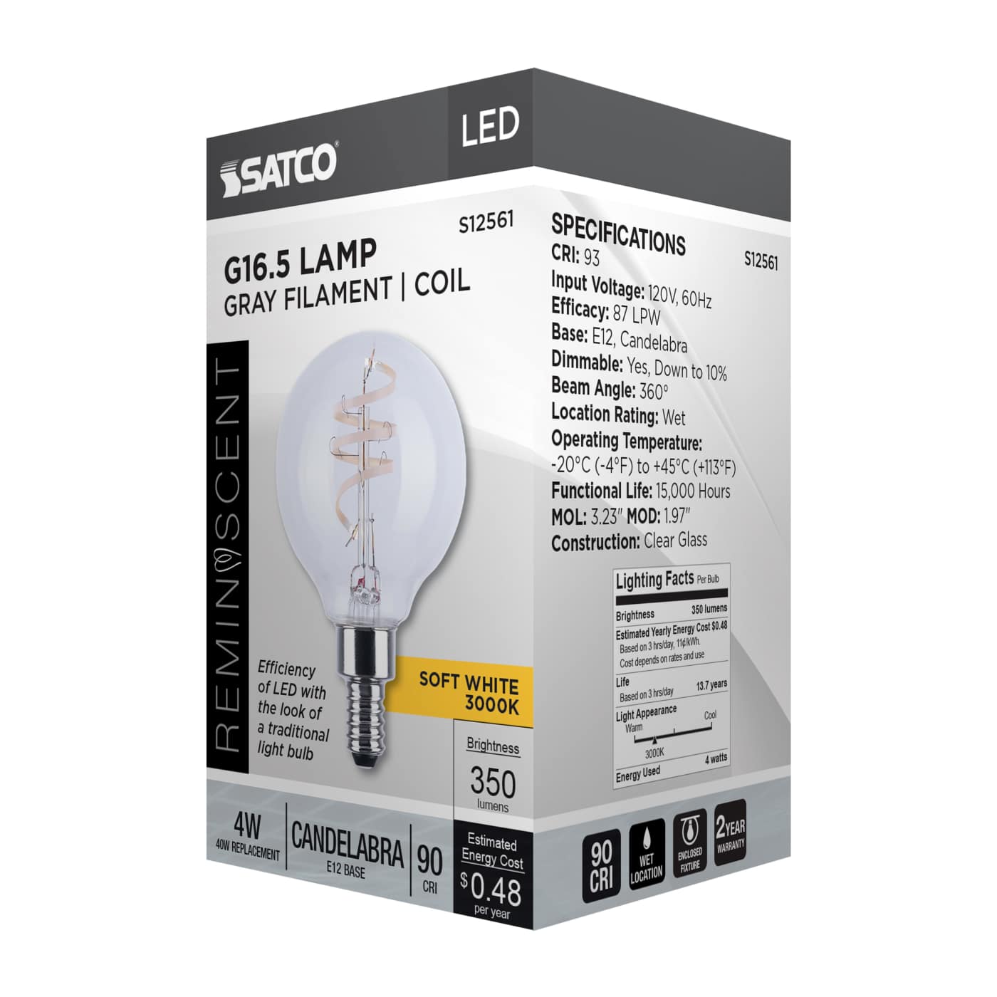 4G16.5/CL/LED-GF/COIL/930/E12 - S12561