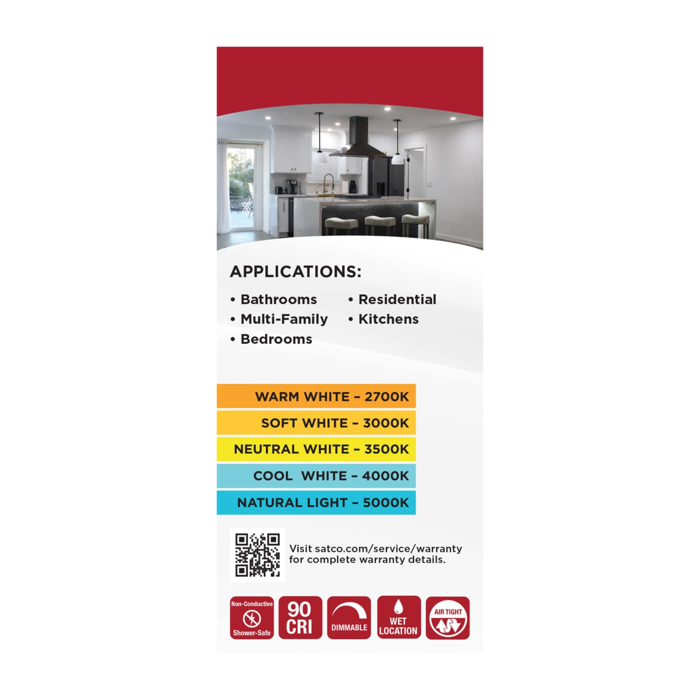 6WLED/DLR/4/5CCT/E/SQ/WH - S12601