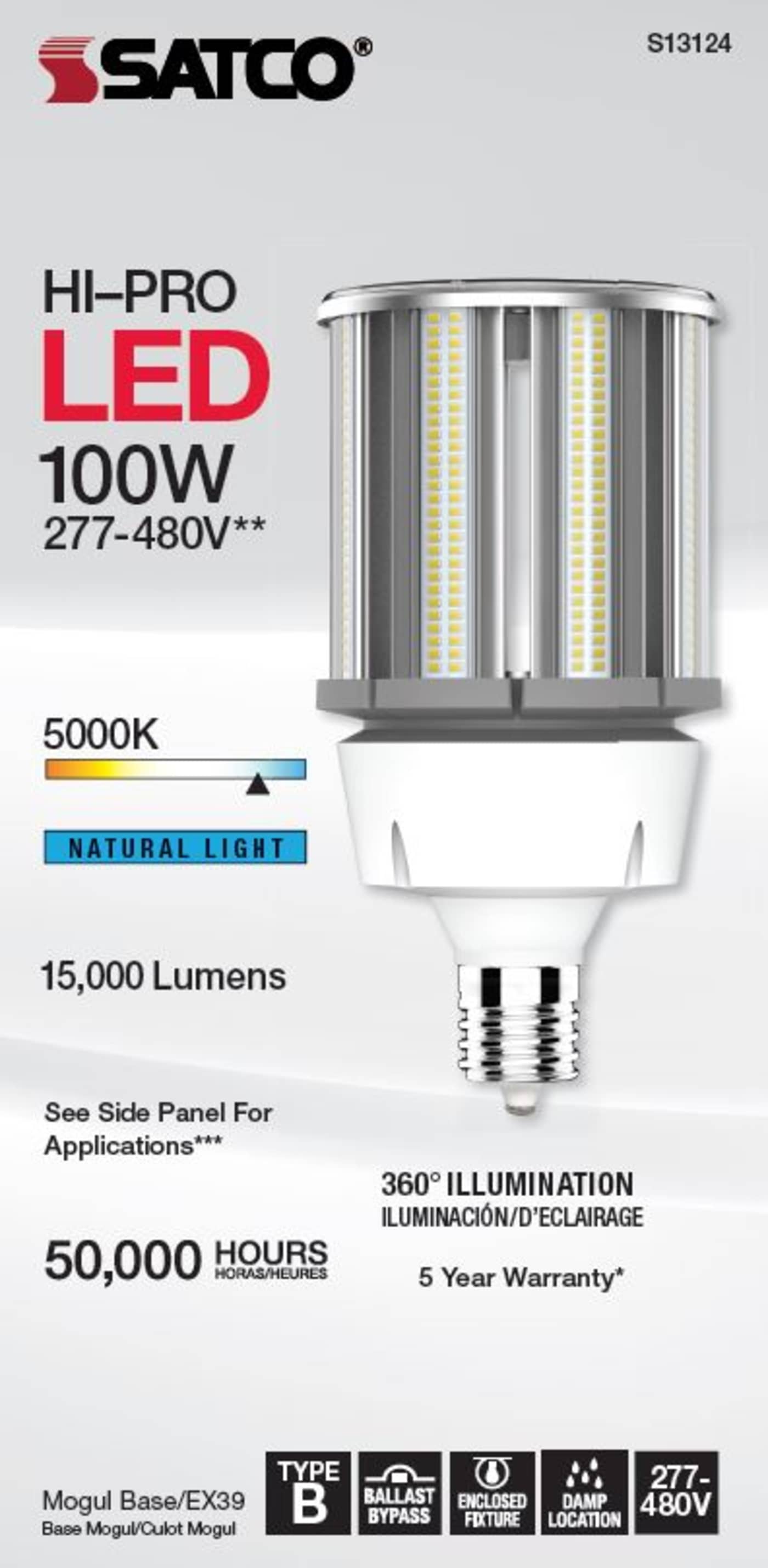 100W/LED/HID/5K/277-480V/EX39 - S13124