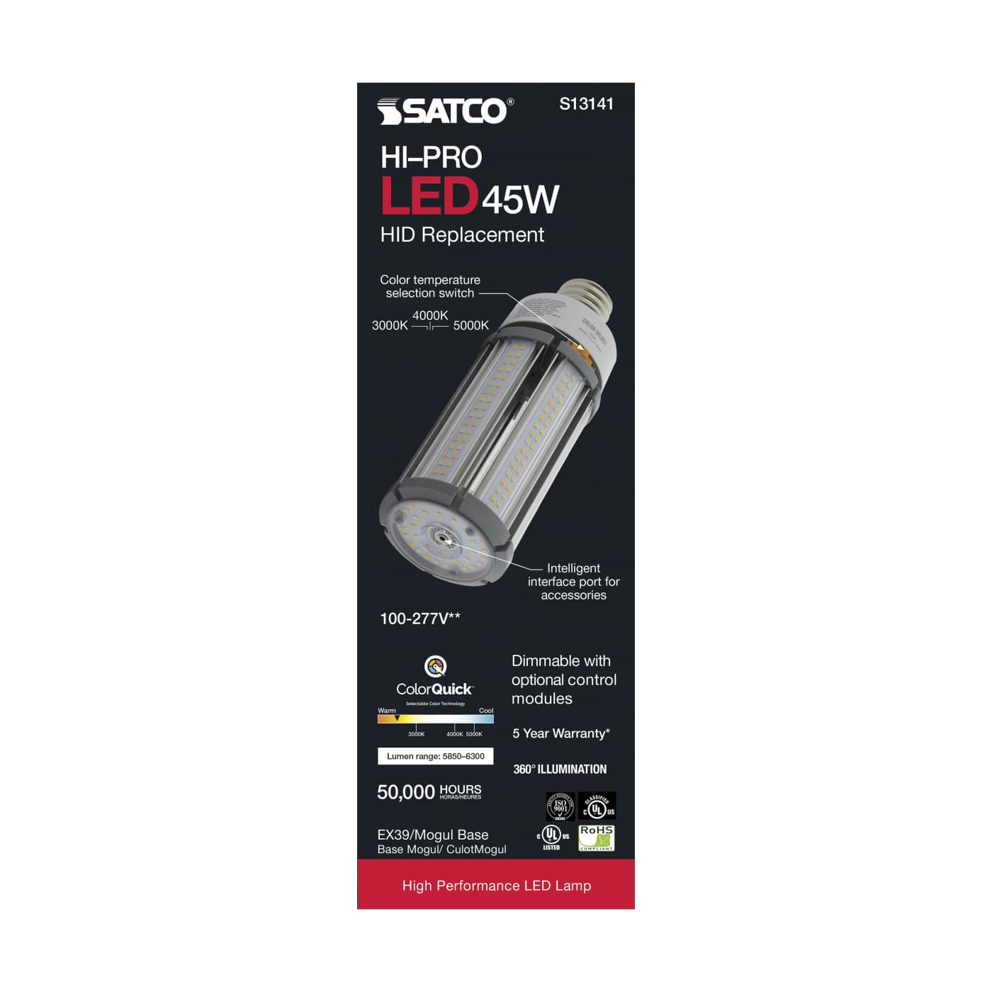 45W/LED/HID/CCT/EX39/100-277V - S13141