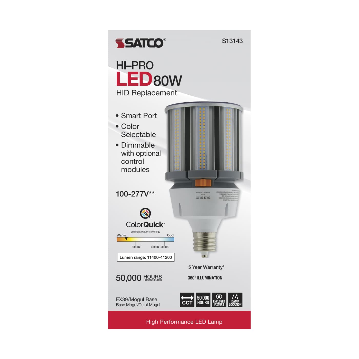 80W/LED/HID/CCT/EX39/100-277V - S13143