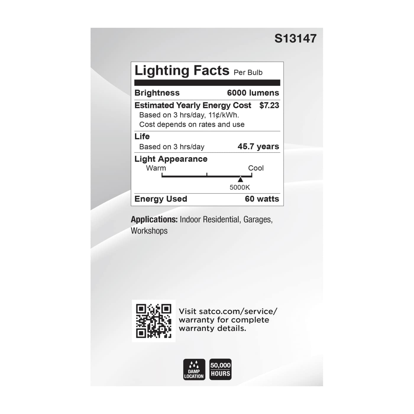 60W/LED/UTL/MB/5000K - S13147