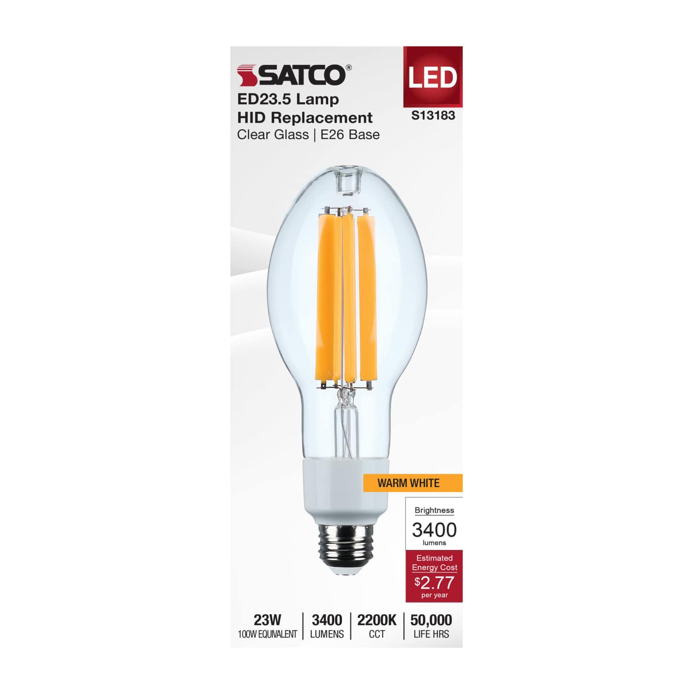 23W/LED/HID/ED23.5/822/E26/CL - S13183