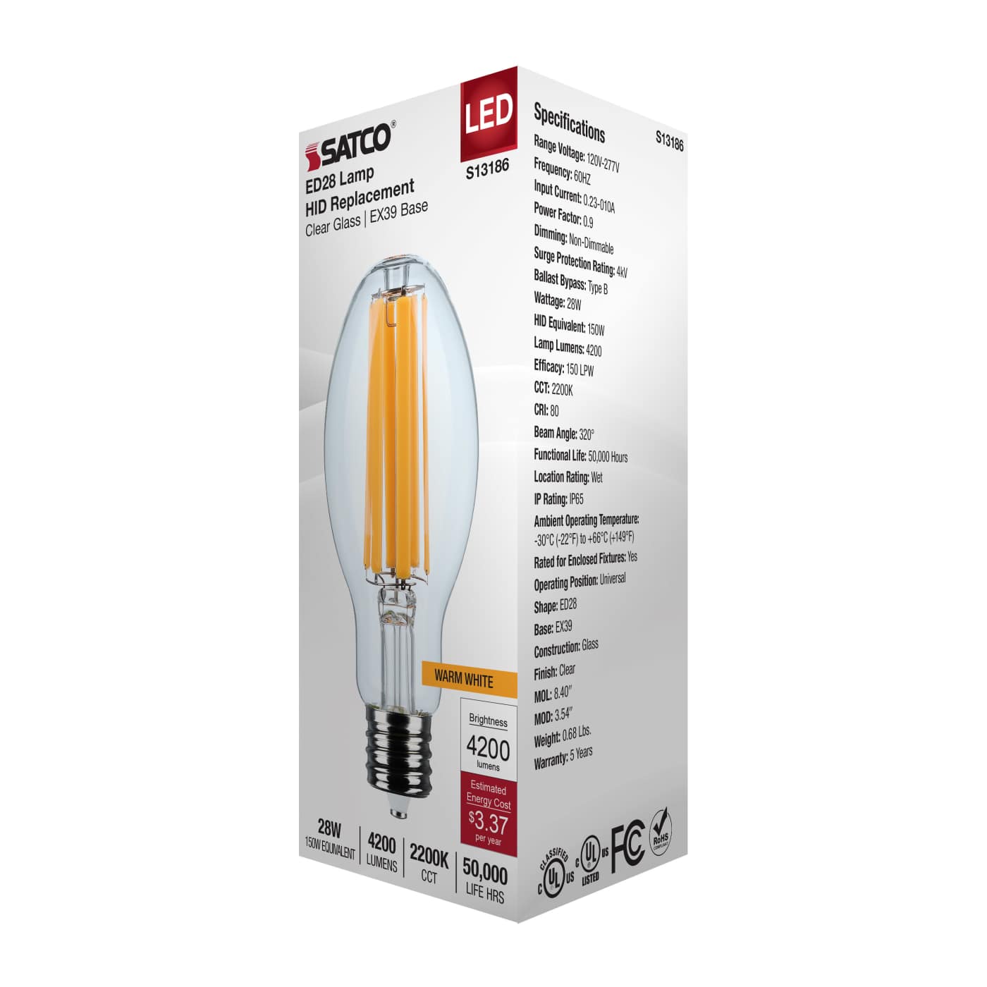 28W/LED/HID/ED28/822/EX39/CL - S13186