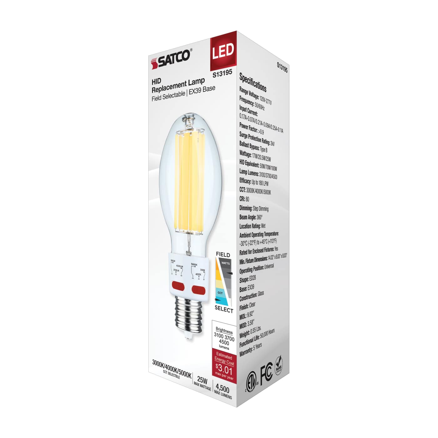 25W/LED/HID/ED28/CCT/EX39/CL - S13195